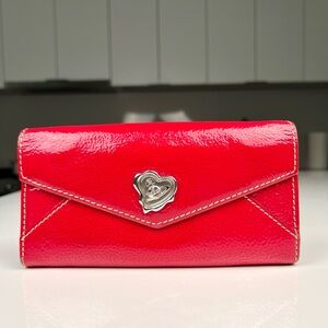 Vivienne Westwood patent leather long wallet magenta